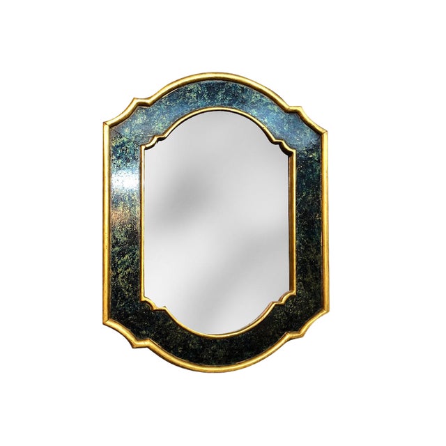 Isabel O'Neil Studio American Art Deco Miniature Painted Mirror For Sale