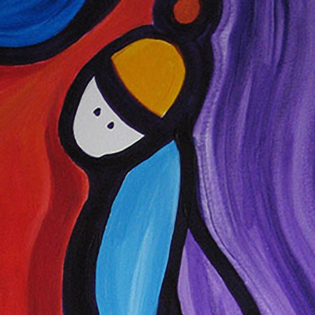 The Roller Blader – Abstract Figurative Acrylic Painting – 40 X 30 In For Sale In Chicago - Image 6 of 7