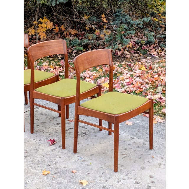 Mid 20th Century Ks Mobler by Kai Kristiansen Set of 4 Dining Chairs in Teak For Sale - Image 12 of 13