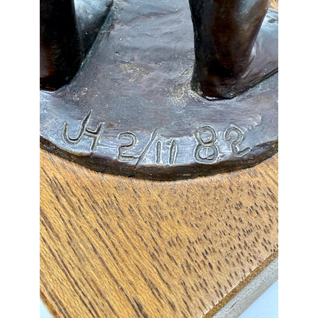 ”The Waitress” 1982 Bronze by Noted California Artist Jorjana Holden For Sale - Image 14 of 15