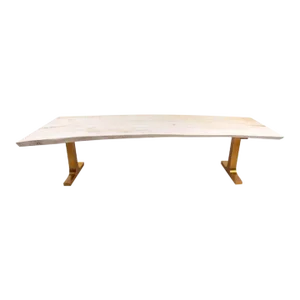 118" Inch White Living Dining Table