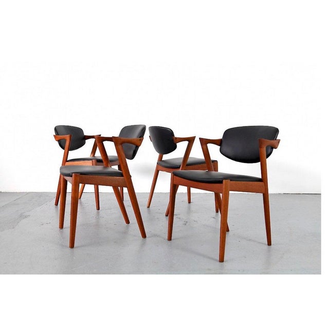 Kai Kristiansen No. 42 Chairs in Teak - A Set of 4 For Sale In Orlando - Image 6 of 6