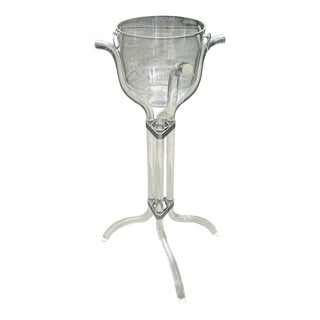 Vintage Mid Century Dorothy Thorpe Lucite Champagne Bucket Stand For Sale