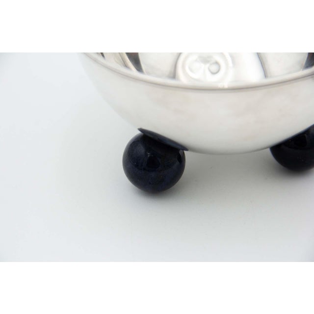 Plain Silver Cup with Three Spherical Feet, in Very Good conditions. Designed 1980 to 1989 This piece has an attribution...