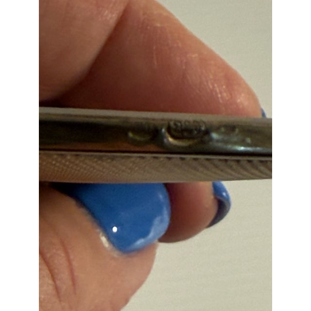 Metal Antique European 800 Silver Hand Mirror With Ornate Rococo Handle For Sale - Image 7 of 12