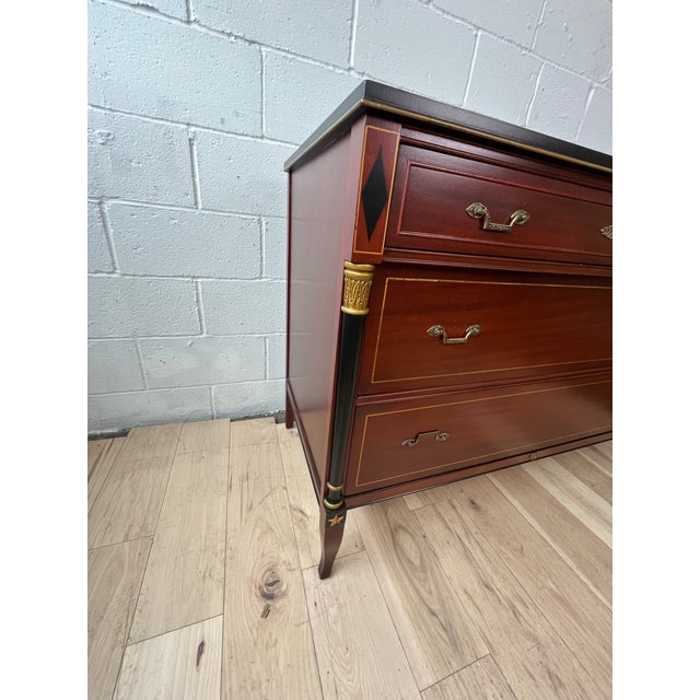 Regency RWay Dresser, Antique Wood, Elegant Design, Vintage Storage For Sale - Image 11 of 12