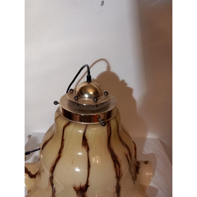 Pendant Lamp in Brass and Glass from Peill & Putzler For Sale - Image 5 of 10