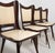 Italian Dark Stained Exotic Wood Dining Chairs, 1950s, Set of 4 For Sale - Image 6 of 7