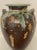 Antique Abstract Asian Raku Ceramic Pottery Vase in Celadon, Camel, Chocolate Brown For Sale In Houston - Image 6 of 12
