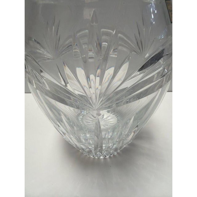 Contemporary Marquis by Waterford Calais Crystal Vase Hand-Cut Lead Glass Signed & Sticker For Sale - Image 3 of 7