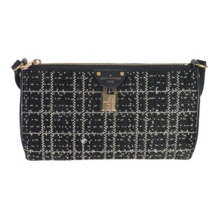 Black White Beaded Pochette Tirette For Sale