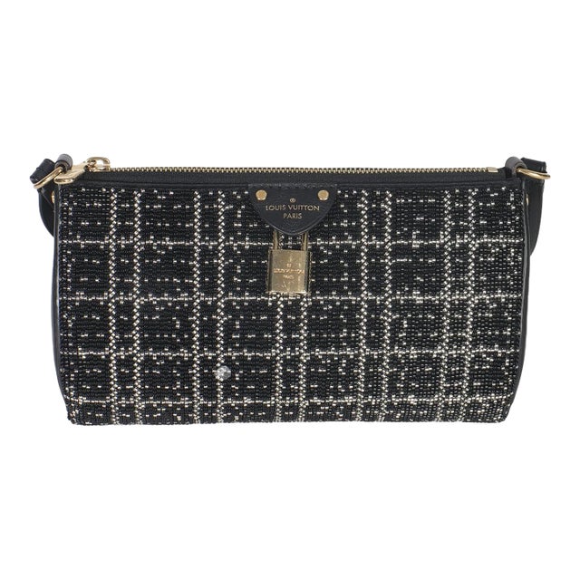 Black White Beaded Pochette Tirette For Sale