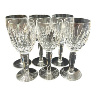 1980s Vintage Waterford Crystal “Kildare” Wine Glasses - Set of 6 For Sale