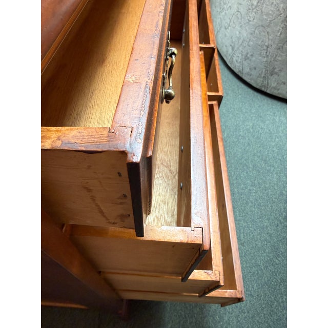 Auburn Mid 20th Century Maple Wood Double Dresser With Cherry Wood Stain For Sale - Image 8 of 12