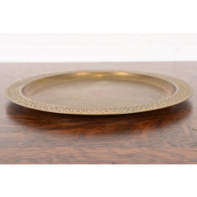 Tiffany Studios Tiffany Studios New York Bronze Doré Large Plate or Charger For Sale - Image 4 of 9
