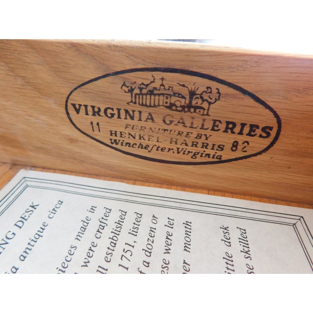 Henkel Harris Mahogany Lady Astor Writing Desk For Sale - Image 9 of 18