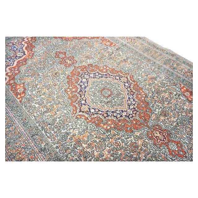 Vintage Sino-Persian Hereke Silk 3x5 White Ivory, Red & Purple Handmade Area Rug #1144265 For Sale - Image 14 of 16