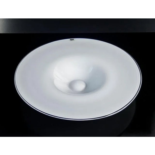 Centerpiece plate designed by veart, in blown glass. origin murano, venice period 1990s brand vaart materials white blown...
