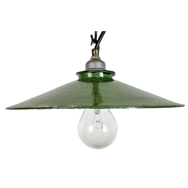 Industrial Green Enamel Light, 1950s For Sale - Image 17 of 17