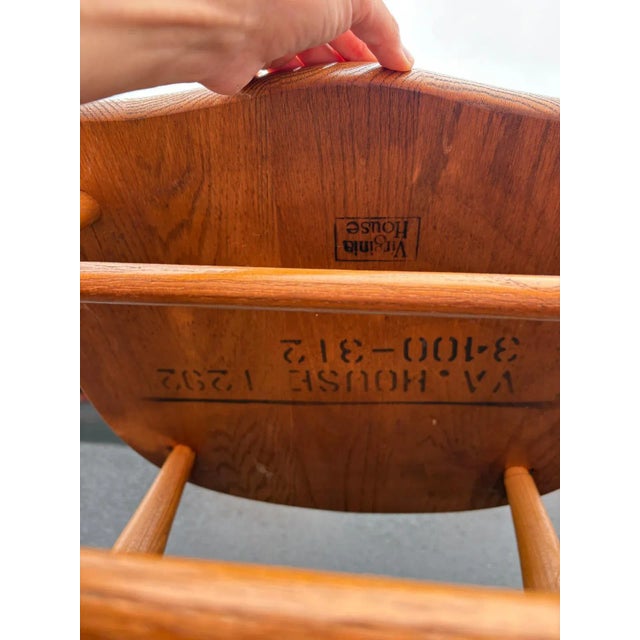 Traditional Set of 4 Vintage Virginia House Solid Wood Dining Chairs For Sale - Image 3 of 7