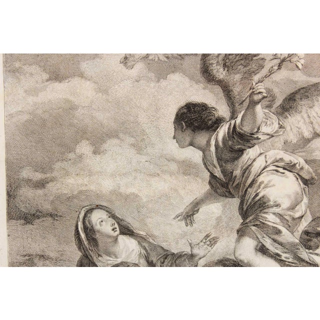 Print from the 19th century that takes up the work of the painter Bernardo Strozzi.