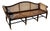 Authenticated Antique Federal Mahogany Caned Settee Sofa, Circa 1800–1815 – Serpentine Back, Reeded Scroll Arms & Original Brass Casters For Sale