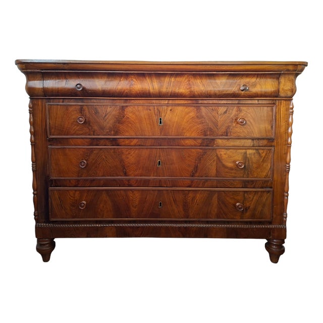 Chest of Drawers in Walnut, 1890 For Sale