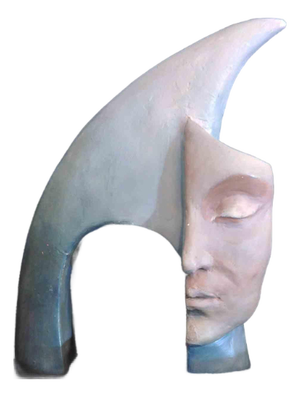 Maryam Pezeshki, Moon Arch Sculpture, 2009, Terracotta