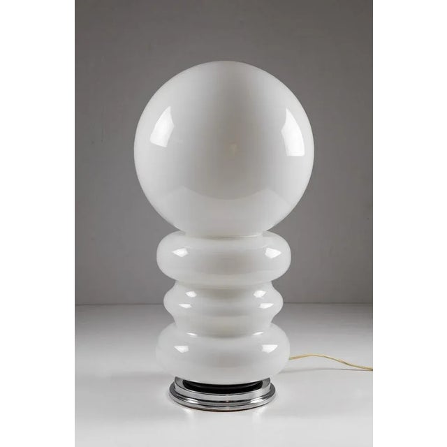 1970s Opal Glass Table Lamp, 1970s For Sale - Image 5 of 5