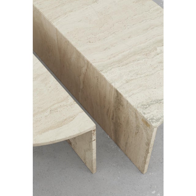 Mid-Century Modern 1970s Travertine Modular Coffee Table For Sale - Image 3 of 13