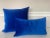 Contemporary FirmaMenta Italian Electric Blue Velvet Lumbar Pillow For Sale - Image 3 of 6