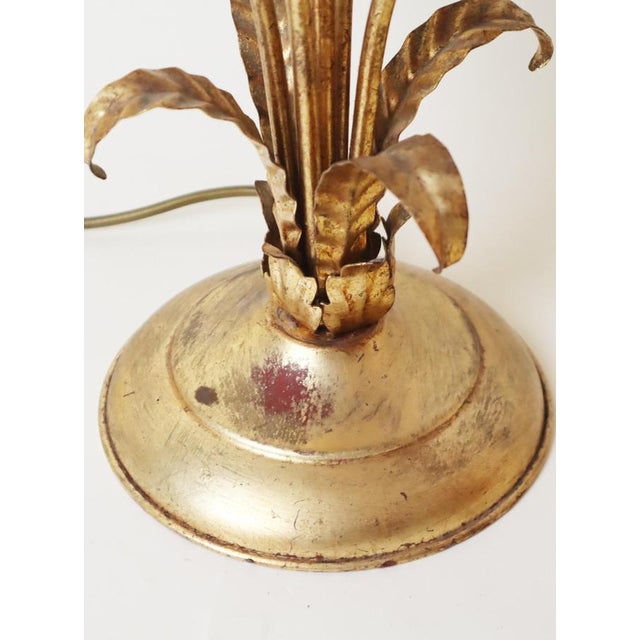 1970s Hollywood Regency Gilt Palm Tree Table Lamp by Hans Kögl, 1970s For Sale - Image 5 of 11