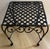 French Pair of French Wrought Iron Square Accent Tables, Lattice Tops and Scroll Legs For Sale - Image 3 of 9