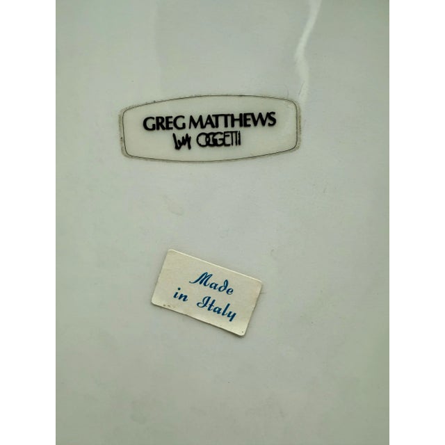 Authentic Vintage Greg M Matthews for Oggetti Italian Decorative Plate and Candlestick Holder Set For Sale - Image 12 of 12