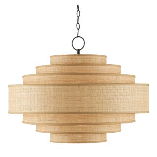 Currey & Company Maura Natural Chandelier For Sale