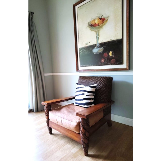 1990s Attributed to Ralph Lauren Safari Lounge Chair For Sale - Image 14 of 18