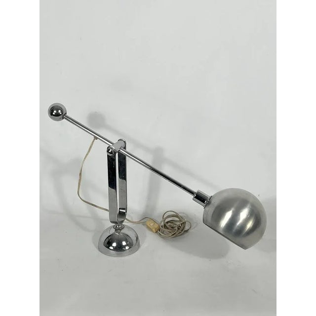 Mid-Century Italian Modern Chrome Counterweight Table Lamp, 1970s For Sale - Image 11 of 13