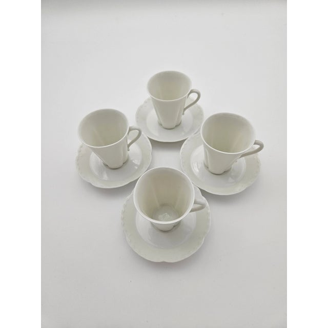 Ceramic 1940s Limoges Demitasse Cups With Saucers Set- 8 Pieces For Sale - Image 7 of 7