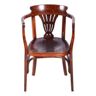 Art Deco Beech Armchair from Fischel, Slovakia, 1900s For Sale