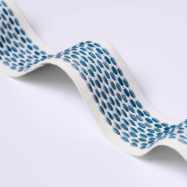 Contemporary SAMPLE - Schumacher Portola Tape Indoor/Outdoor In Slate For Sale - Image 3 of 3