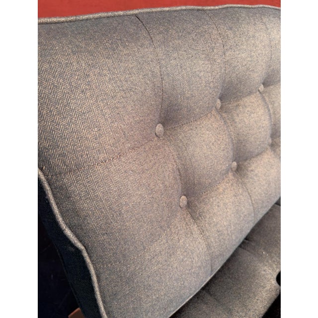 The iconic Barcelona chair needs no introduction. Thick, heavy chrome frame, leather straps, reupholstered tufted cushions...