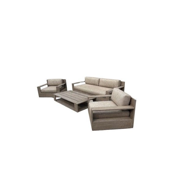 Rh Restoration Hardware Marbella Teak Outdoor Set – Luxe, 4 Pieces For Sale - Image 11 of 16