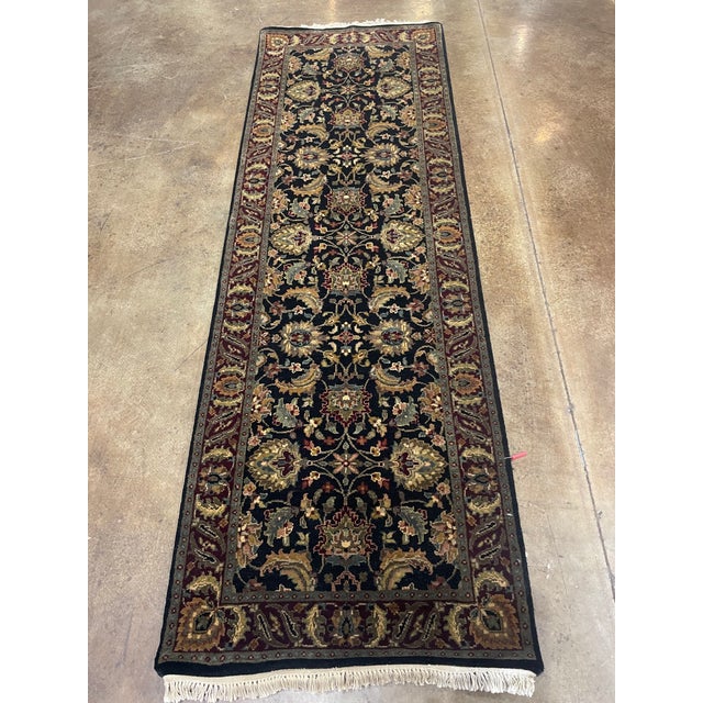 1990s Handwoven Indian Persian Design Area Rug 2'7" X 8'0" For Sale - Image 4 of 7