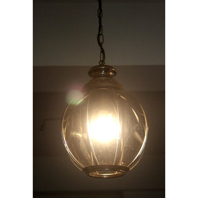Mid-Century Modern Italian Brass Pendant Light with Smoked Glass, 1970s For Sale - Image 13 of 14