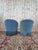 Fake Toadstool Armchairs in Duck Blue Velvet and Mixed Legs, 1970s For Sale - Image 6 of 8