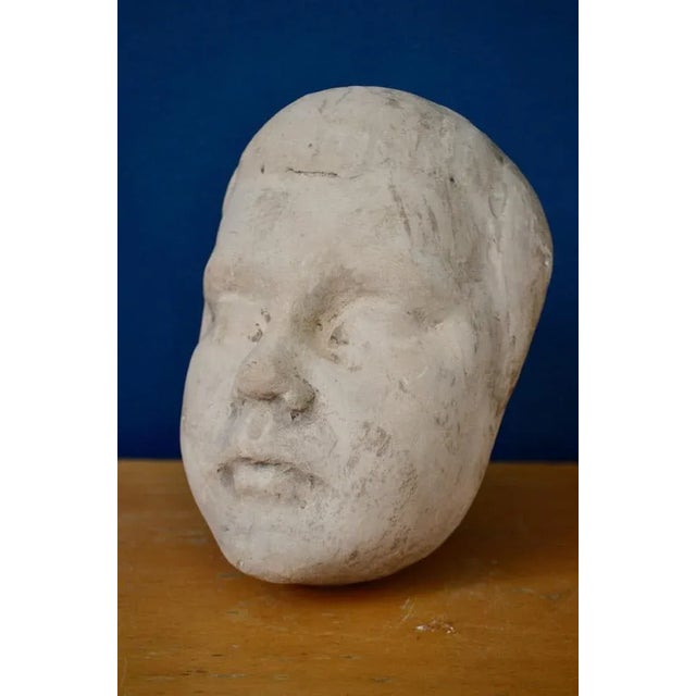 Plaster Mask of Child's Face, France, 1924 For Sale - Image 4 of 8