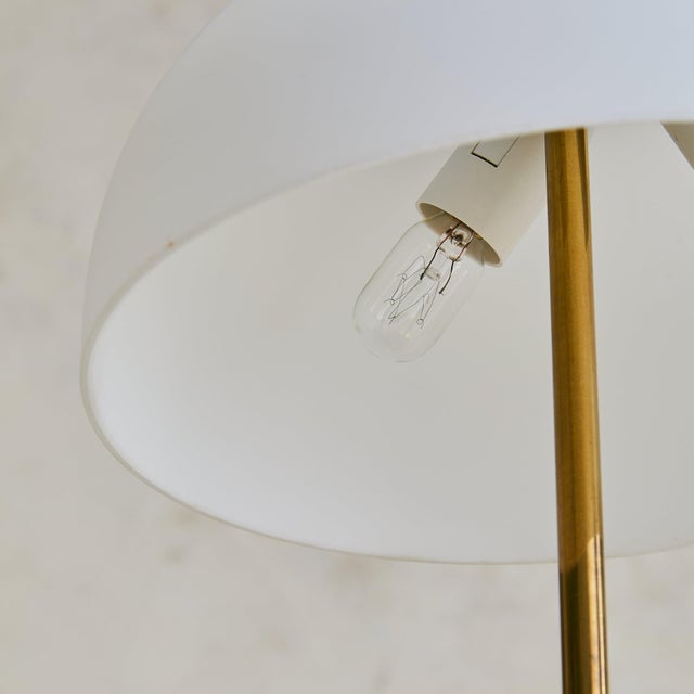 1950s 1950s Italian Brass + Opaline Glass Table Lamp by Ignazio Gardella for Azucena For Sale - Image 5 of 18