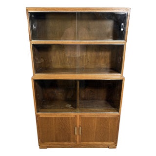 Vintage Minty of Oxford Sectional Stacking Bookcase in Oak, 1960s For Sale