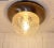 Vintage German Ceiling Lamp with Slightly Tinted Ice Glass Shade on Brass Mount, 1990s For Sale - Image 3 of 7