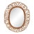 Vintage Italian Oval Mirror With Rattan Frame, Circa 1960s For Sale